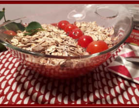 Fromage blanc au coulis de cerise