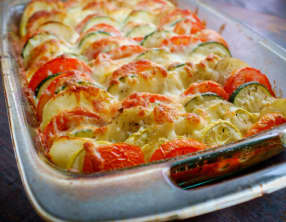 Tian de légumes et mozzarella