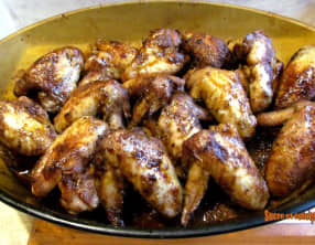 Ailes de poulet confites aux épices