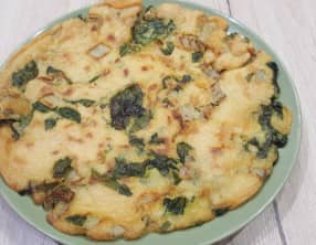 Crêpes de lentilles corail et blettes