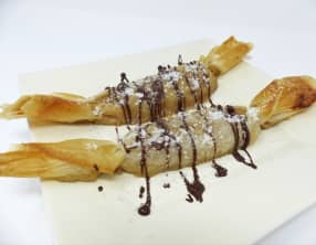 Papillotes croustillantes à la banane et à la noix de coco