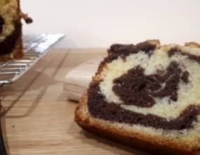Cake marbré vanille chocolat