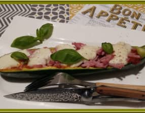 Courgettes farcies façon pizza