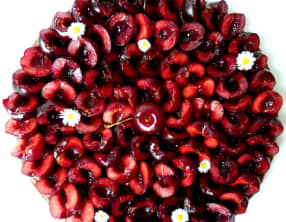 Tarte cerises et chocolat