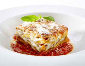 Lasagnes à la mozzarella et viande hachée