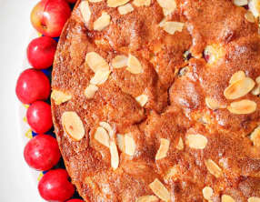 Gâteau cerises et amandes