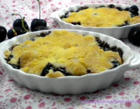 Crumble aux cerises