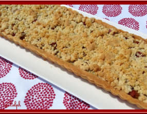 Tarte rhubarbe en crumble