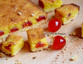 Carré aux cerises confites et crème d'amande