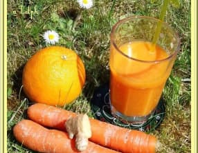 Jus d’orange, carottes et gingembre