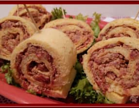 Roulé au parmesan à la crème de tomates séchées