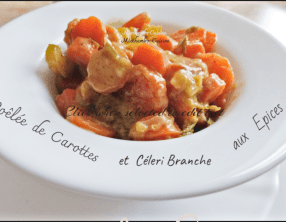 Poêlée de jeunes carottes et céleri branche aux épices