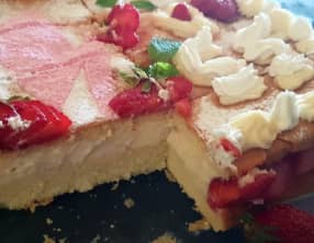 Fraisier avec génoise Délibiscuit