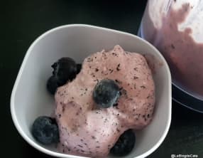 Glace express aux myrtilles 