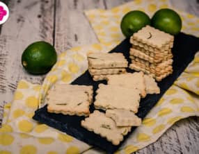 Biscuits au citron vert et aux amandes