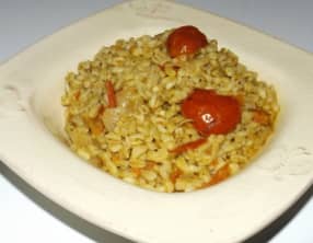 Blesotto aux tomates cerises et au pesto