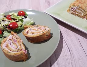 Roulé carottes, courgette, jambon et fromage