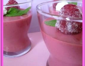 Mousse de framboises allégée