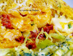 Apéro ou repas omelette dans un sachet de chips, végétarien