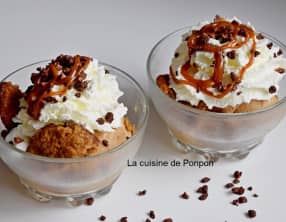 Glace confiture de lait cacao noisettes et crème fraîche