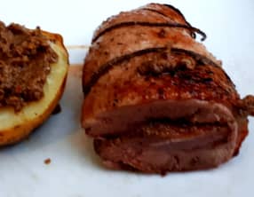 Filet de canard au barbecue, en rôti à la cèpenade