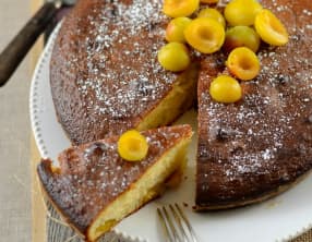 Gâteau au yaourt aux prunes mirabelles