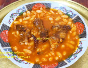 Haricots blancs aux pieds de mouton