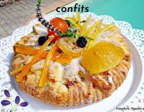 Moelleux au citron et fruits confits
