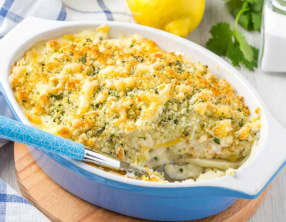 Crumble de courgettes au fromage