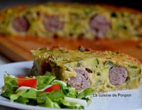 Gâteau de saucisse et courgette