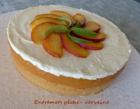 Entremets pêche verveine