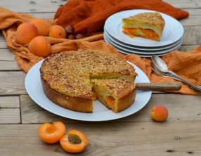 Gâteau fondant aux abricots