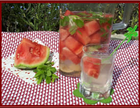 Eau de Pastèque à la Menthe