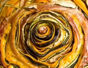Tarte fleur de légumes en spirale