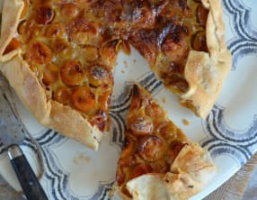 Tarte aux mirabelles et amandes