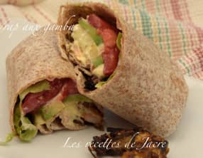 Wrap aux gambas panées