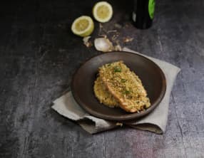 Filet de saumon en croûte de basilic