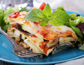 Lasagnes au thon courgette et aubergine