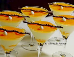 Panna cotta de coco aux pêches