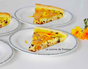 Tarte aux champignons des bois, végétarien