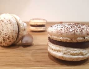 Macarons chocolat praliné
