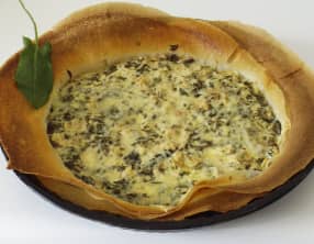 Tarte brick maquereau et oseille sauvage