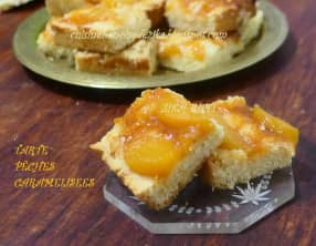 Tarte aux pêches caramélisées