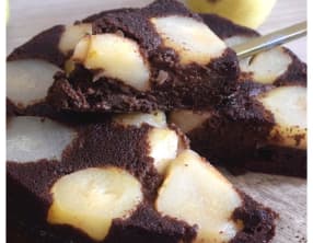 Gâteau au chocolat et aux poires
