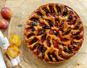 Tarte amandine, prunes Reine Victoria