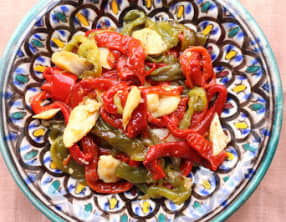 Salade de  morue aux poivrons