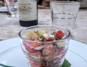 Verrines de panzanella