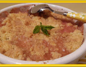 Crumble aux pêches de vigne