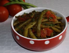 Haricots verts à la tomate