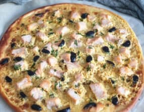 Pizza Blanche à la Ricotta et Saumon